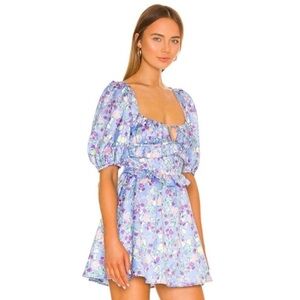 For Love And Lemons Charlene Puff Sleeve Mini Dress